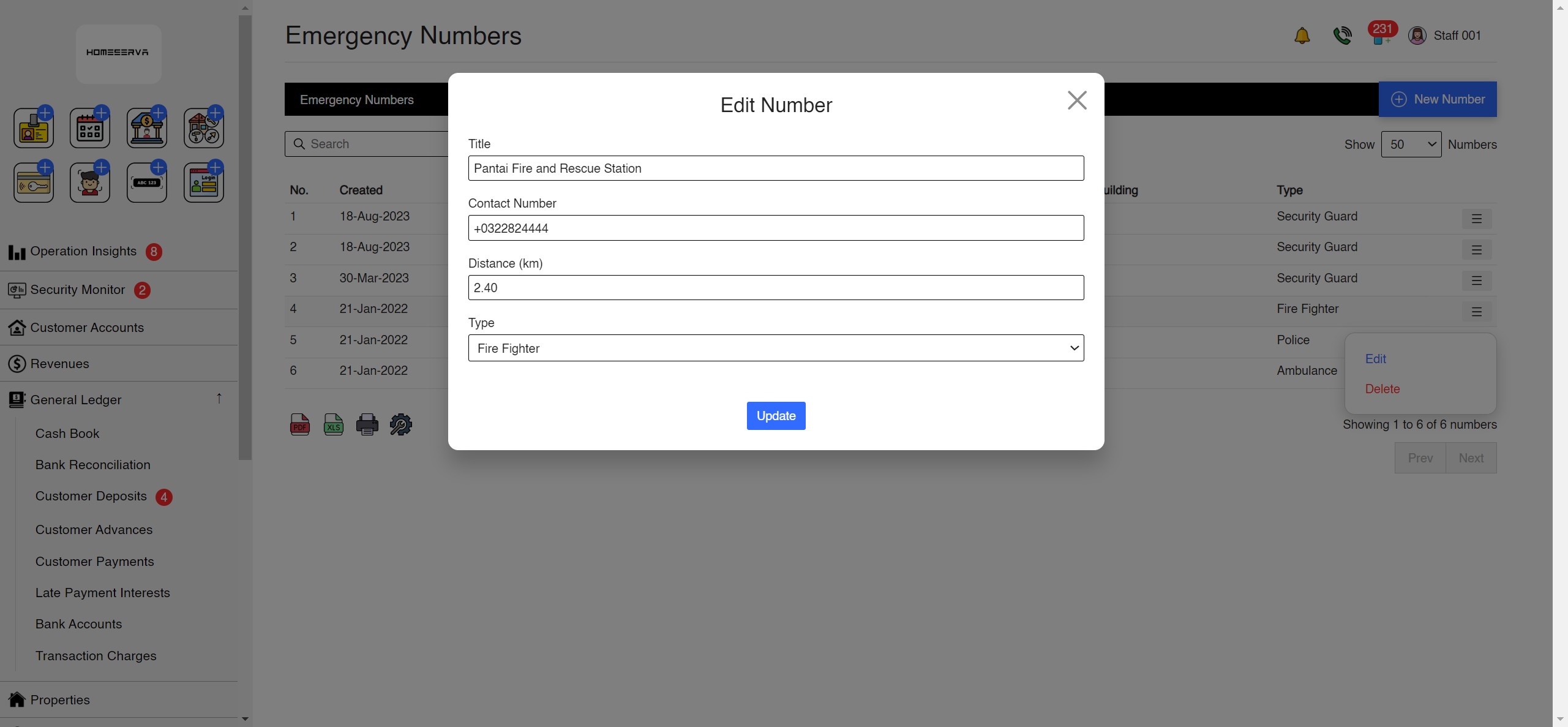 Emergency Contacts App Screenshot