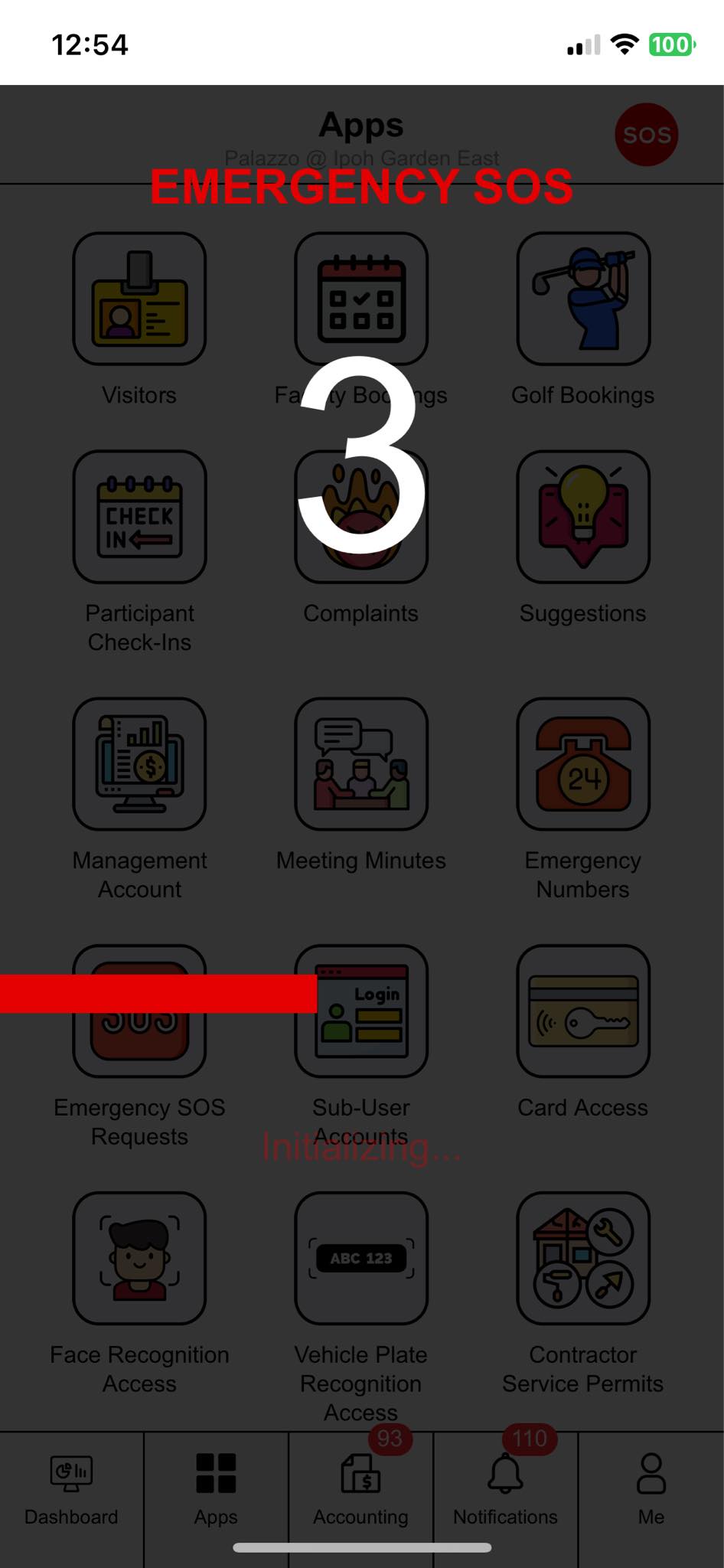 Emergency SOS Requests App Screenshot