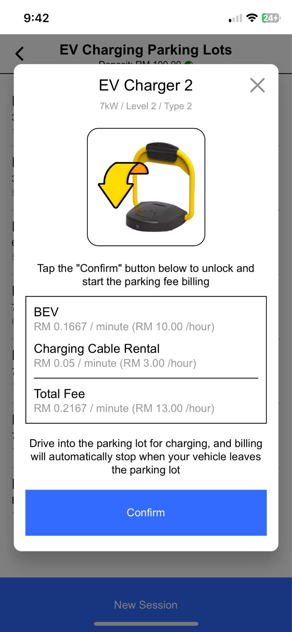 EV Charging Parking Locks