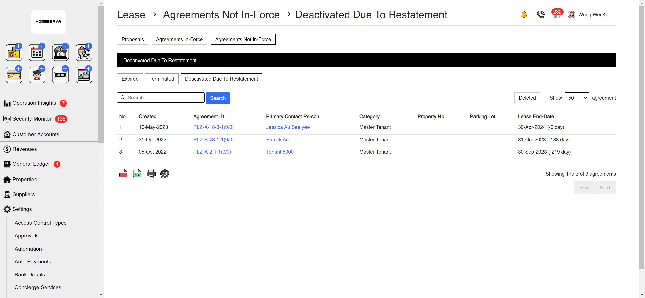 Leases App Screenshot