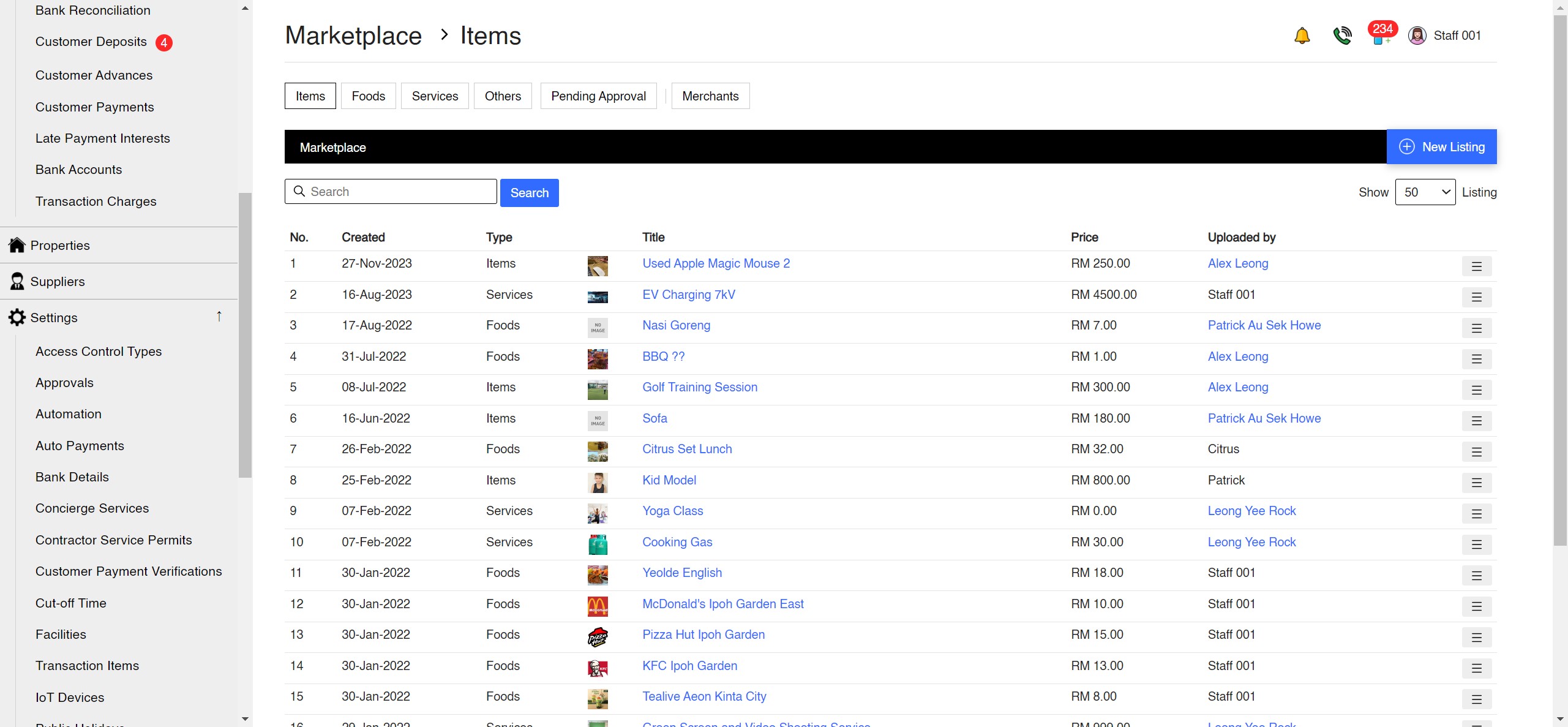 Marketplace App Screenshot