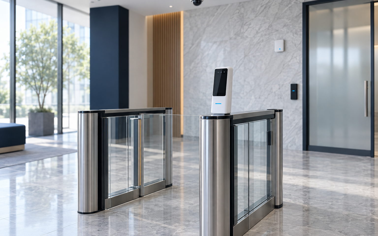 AIoT security: AI cameras and access control on a smart building