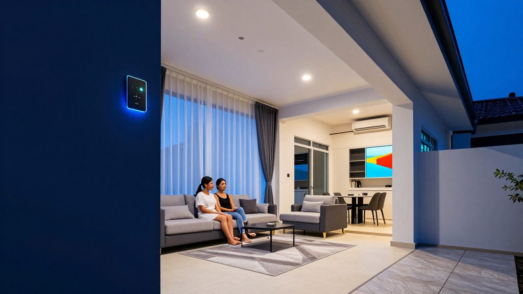 KNX Automation for Projects Under RM100K - a KNX controlled home at dusk