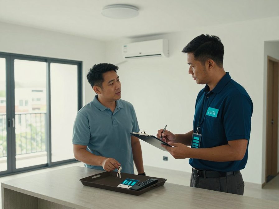Tenant Accounts - Handover recording with inventory, meter readings, keys and access cards in one signed record
