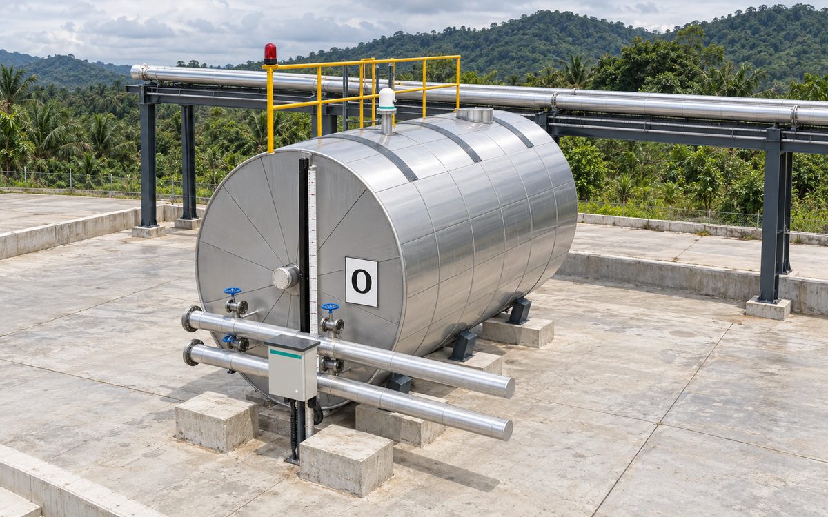 O Shape Tank, photographed to match the platform's 3D digital twin