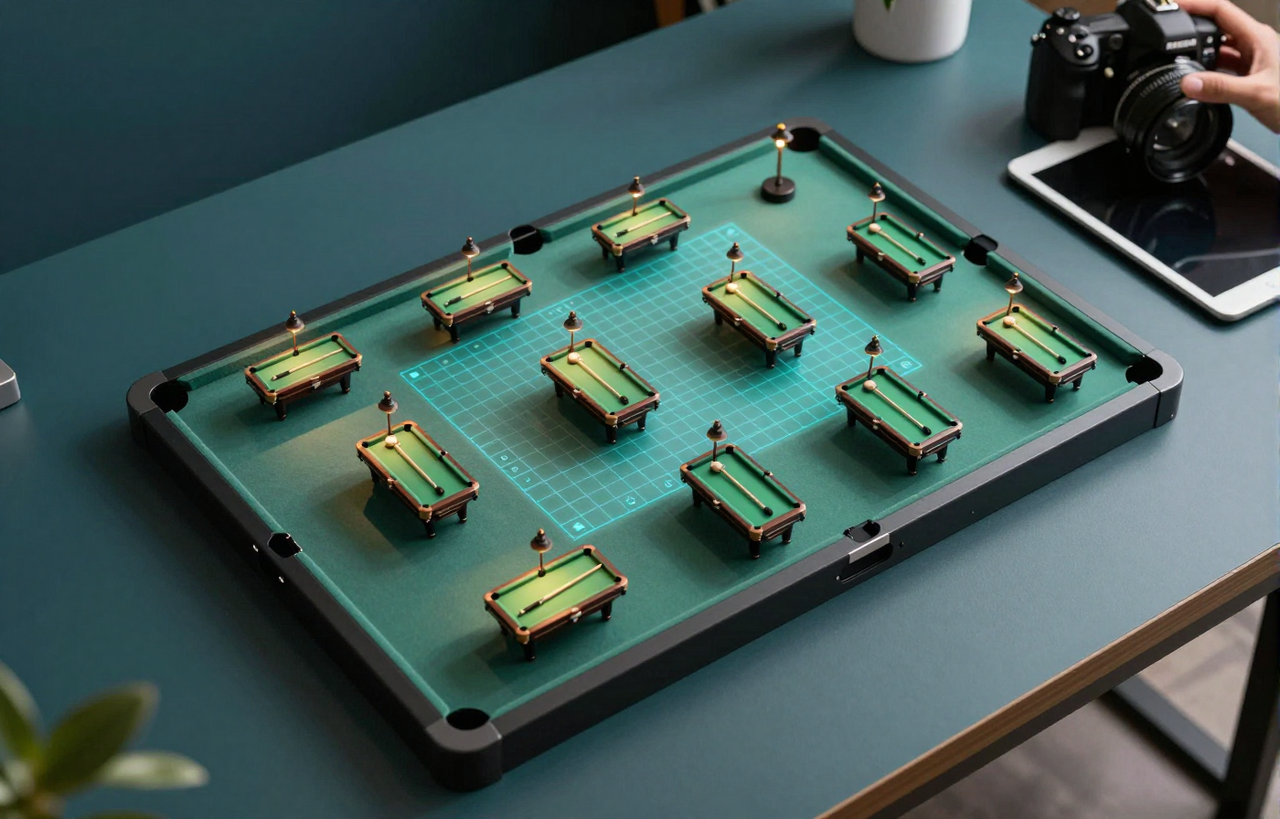 Snooker King software - every branch's floor plan managed as one digital layout from head office, table by table