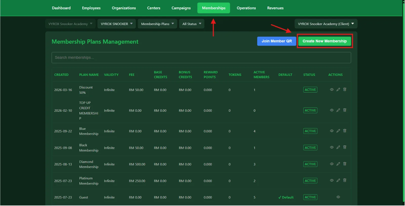 8.1 Create Membership Plan