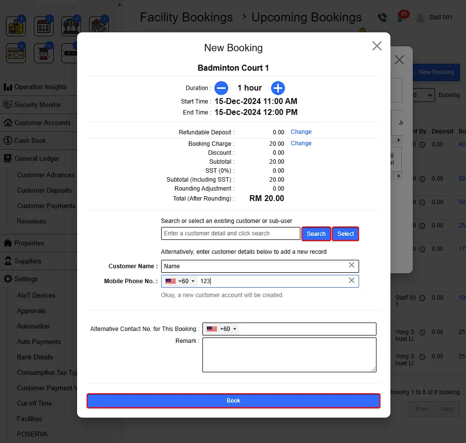 3.1.3. Single & Bulk Booking