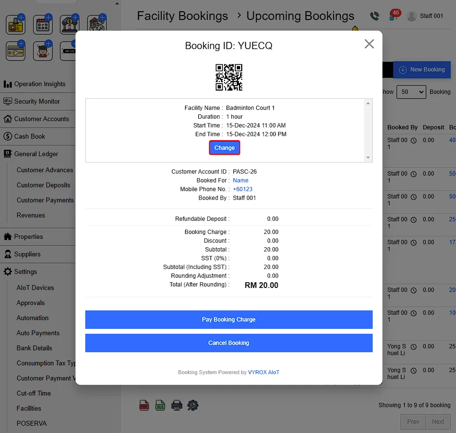 3.2. Change Booking Slot