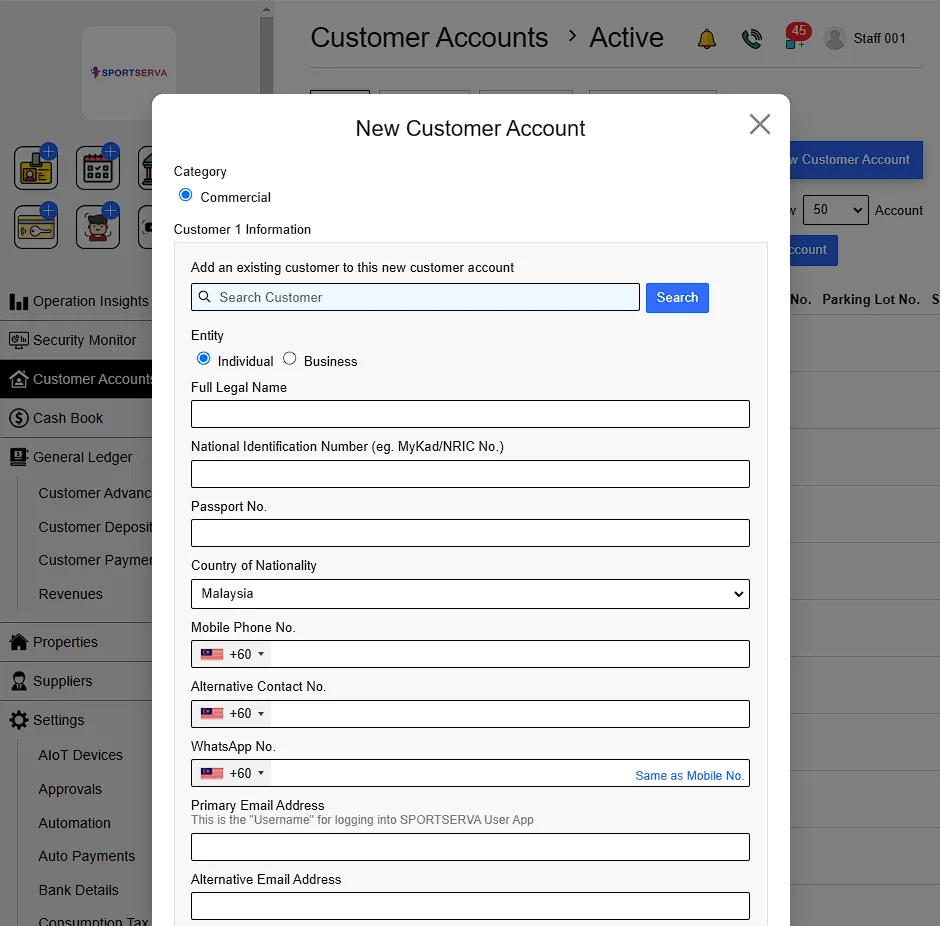 2.4 Select an Account & Billing Information