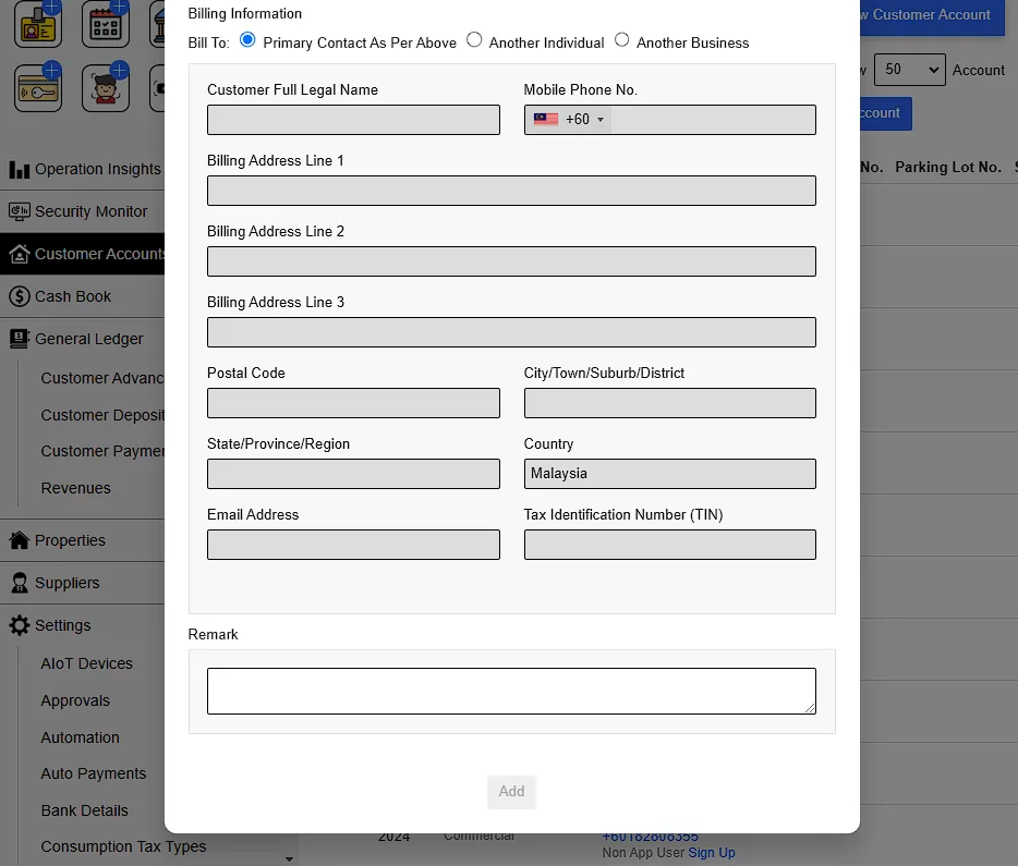 2.4 Select an Account & Billing Information