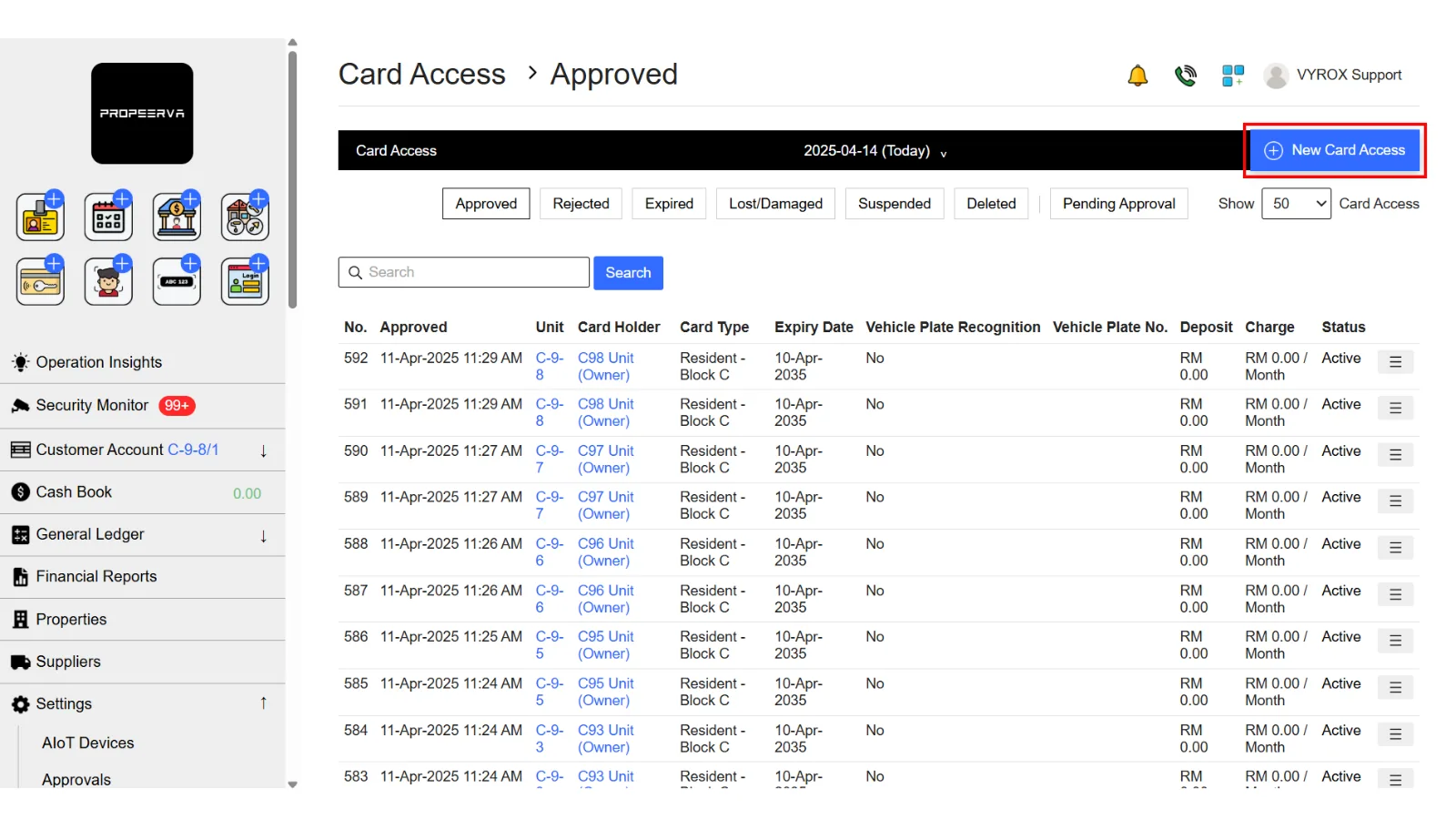 2.1 Add New Card Access