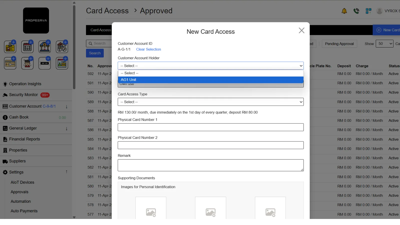 2.1 Add New Card Access