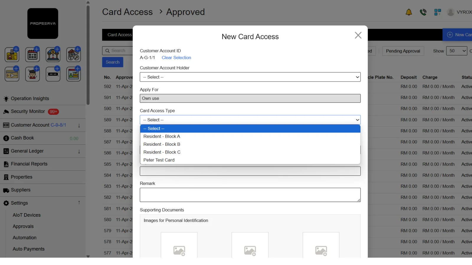 2.1 Add New Card Access