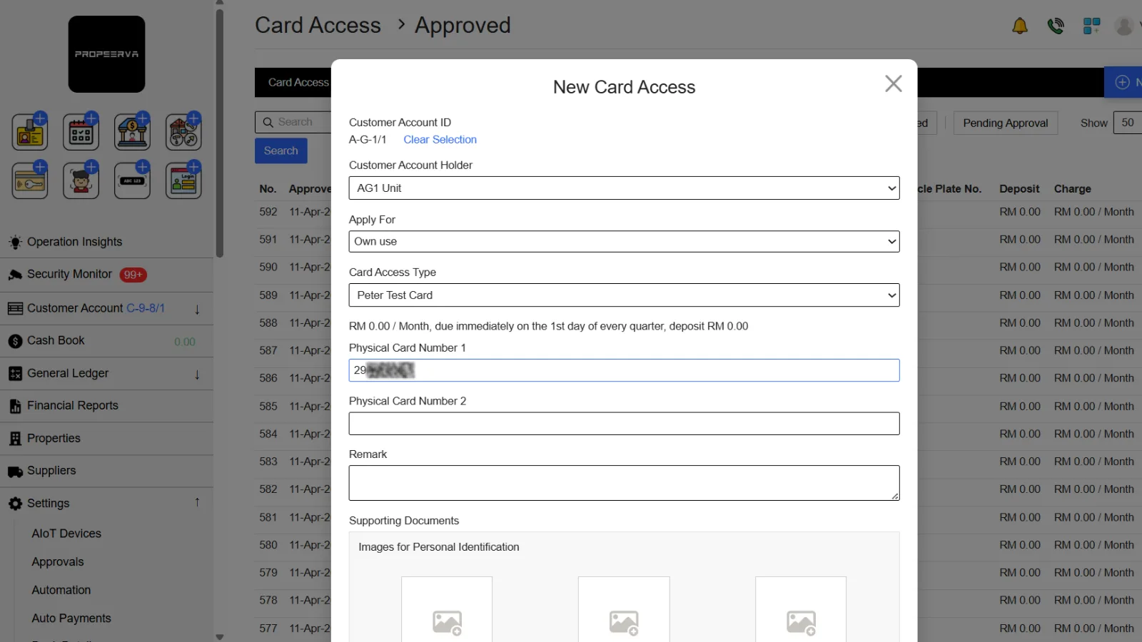 2.1 Add New Card Access