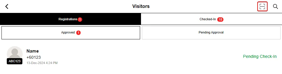 2.6. Share QR code to Visitor