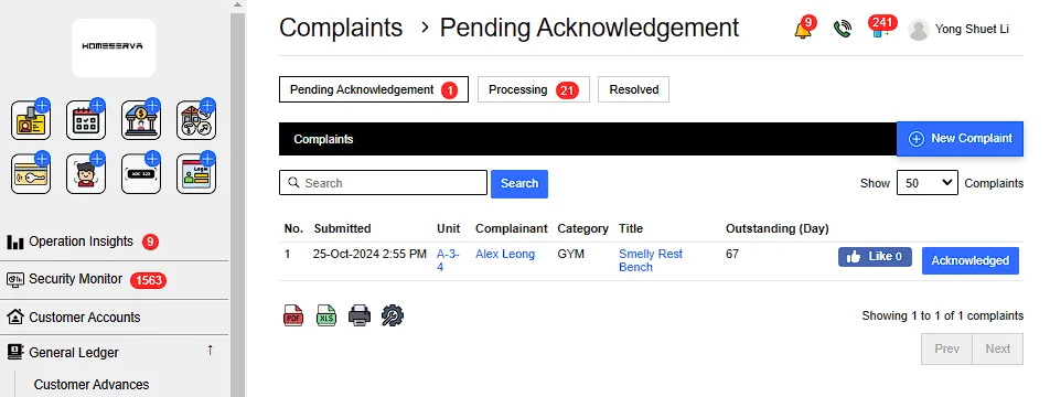 2.2. Acknowledge Process and Resolve Complaints