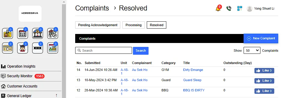 2.2. Acknowledge Process and Resolve Complaints