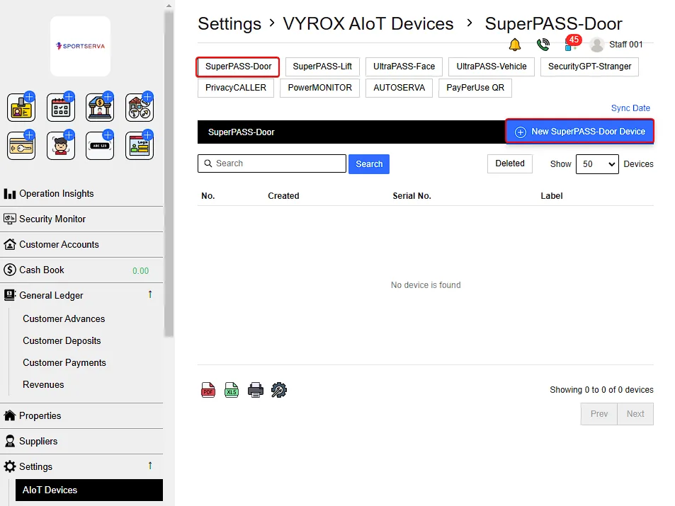 2.1. Add New SuperPASS Door Device