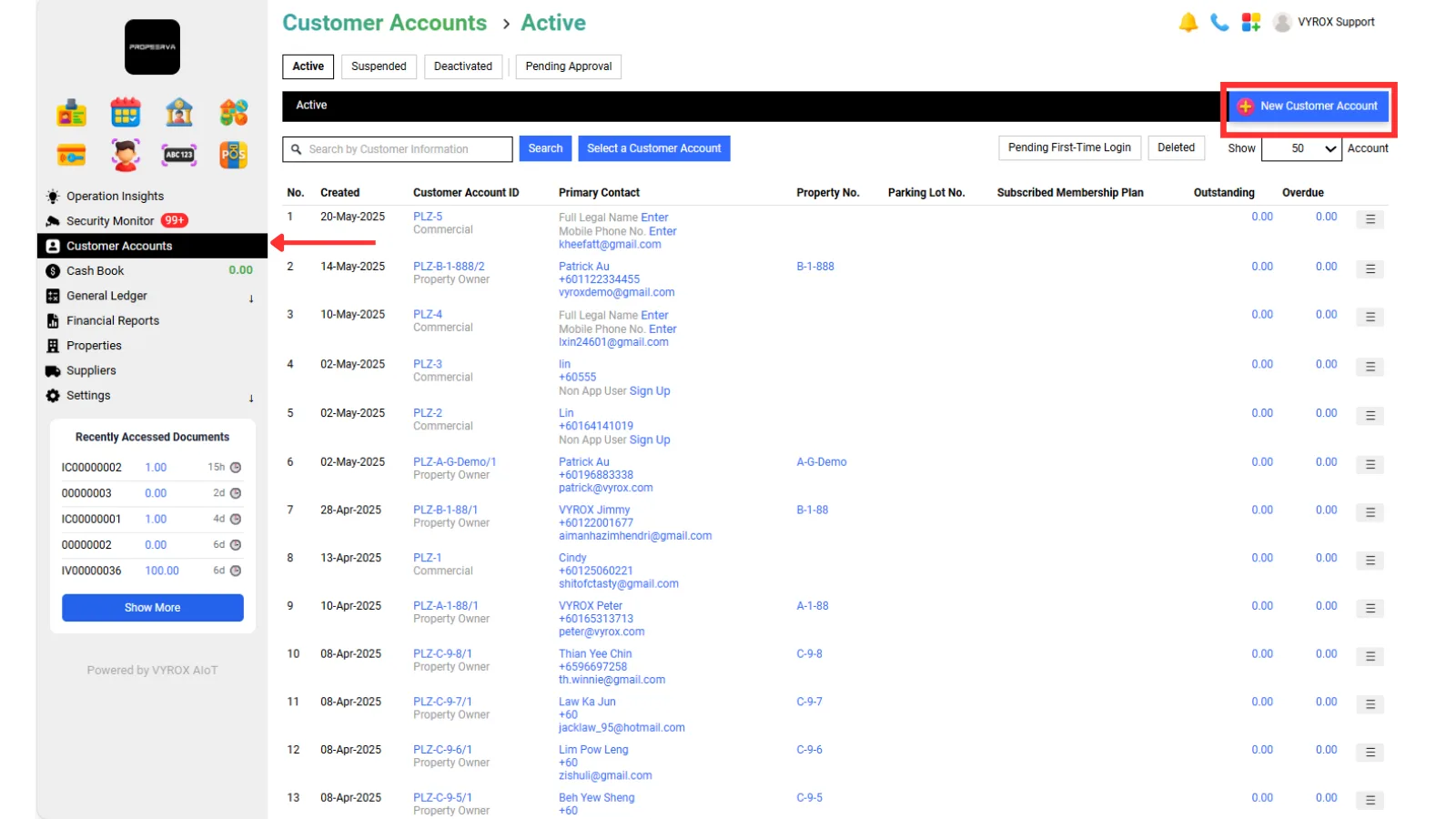 2.1 Create Customer Account
