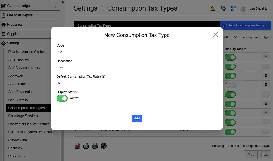 2.1 New Consumption Tax Types