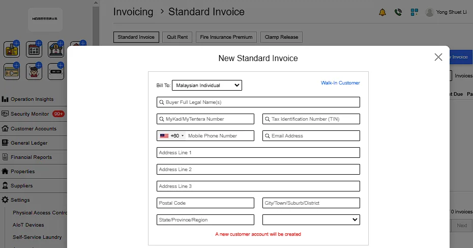 2.4 New Invoice