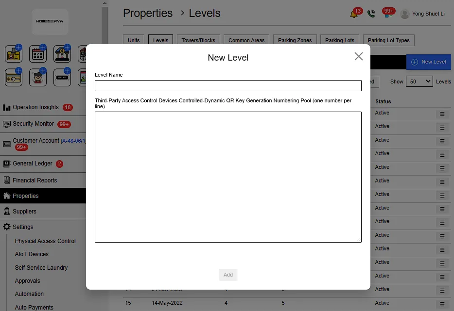 2.1 Add New Levels