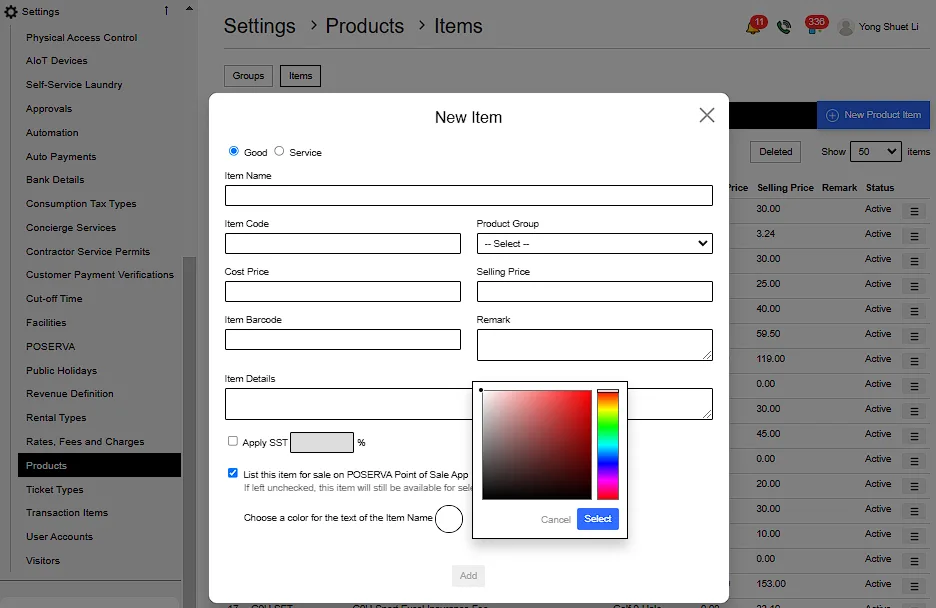2.2. Add New Item