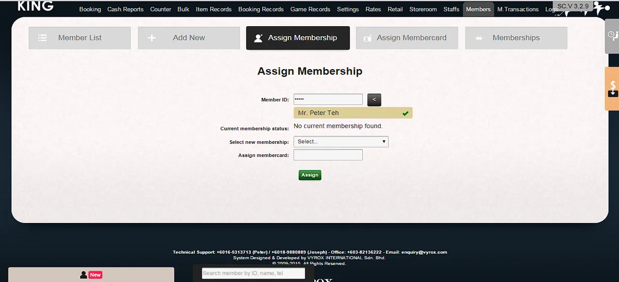 4.8 Assign Membership Card