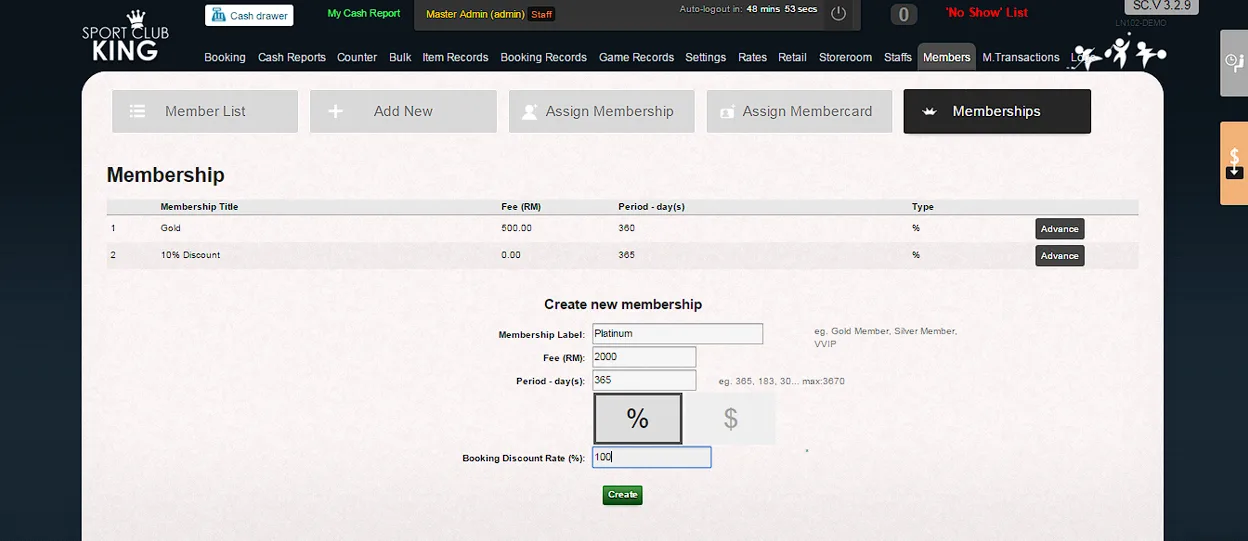 4.1 Create Membership Package