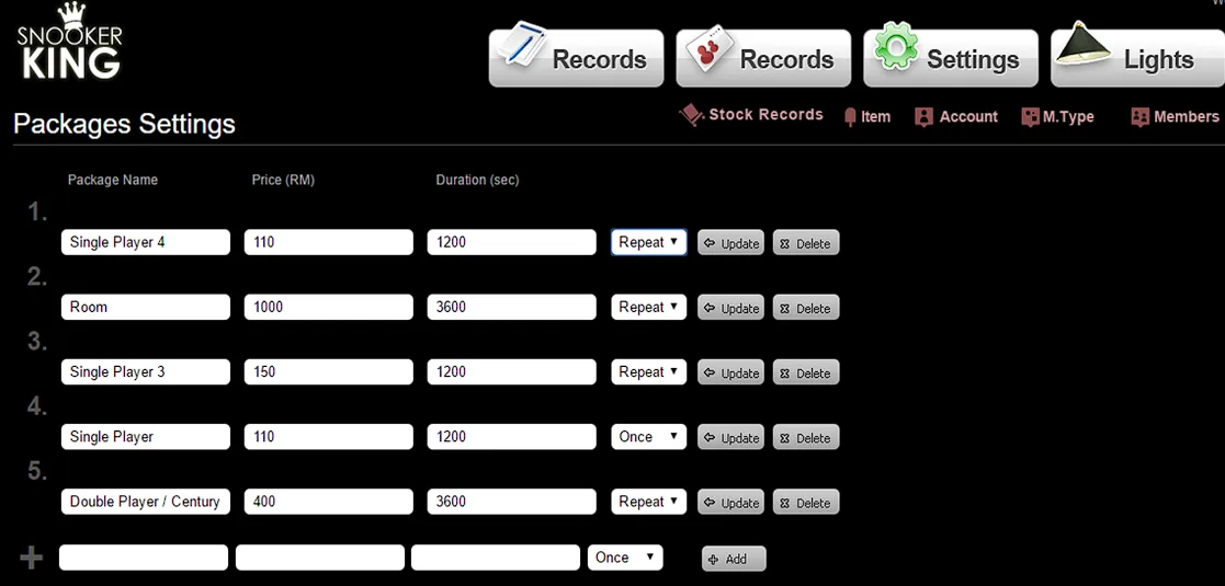 10.1. Packages settings: Setting up countdown timer to turn off lights automatically
