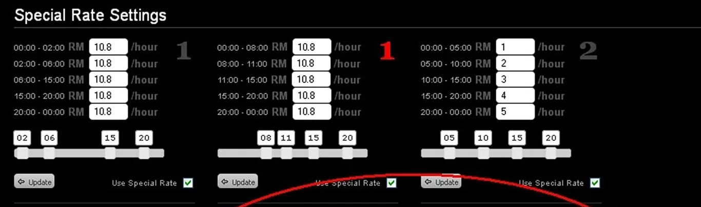 10.6. Special Rate Settings: Rate (Special Rate Settings)