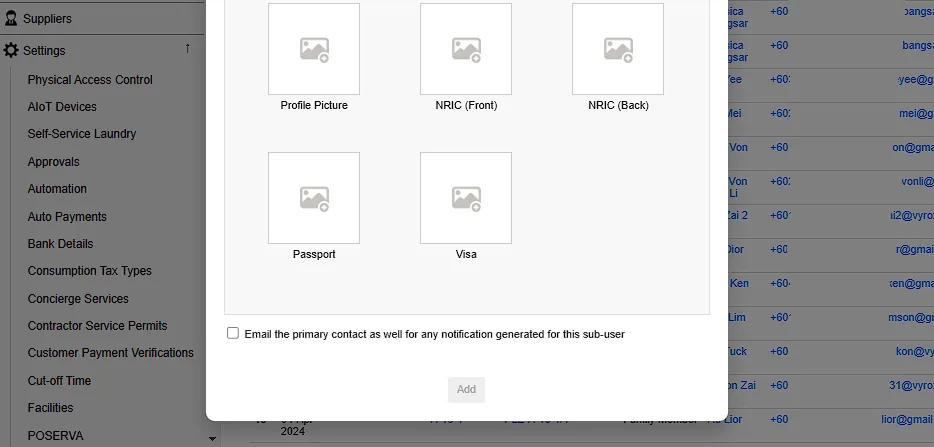 2.1 Add New Sub-User