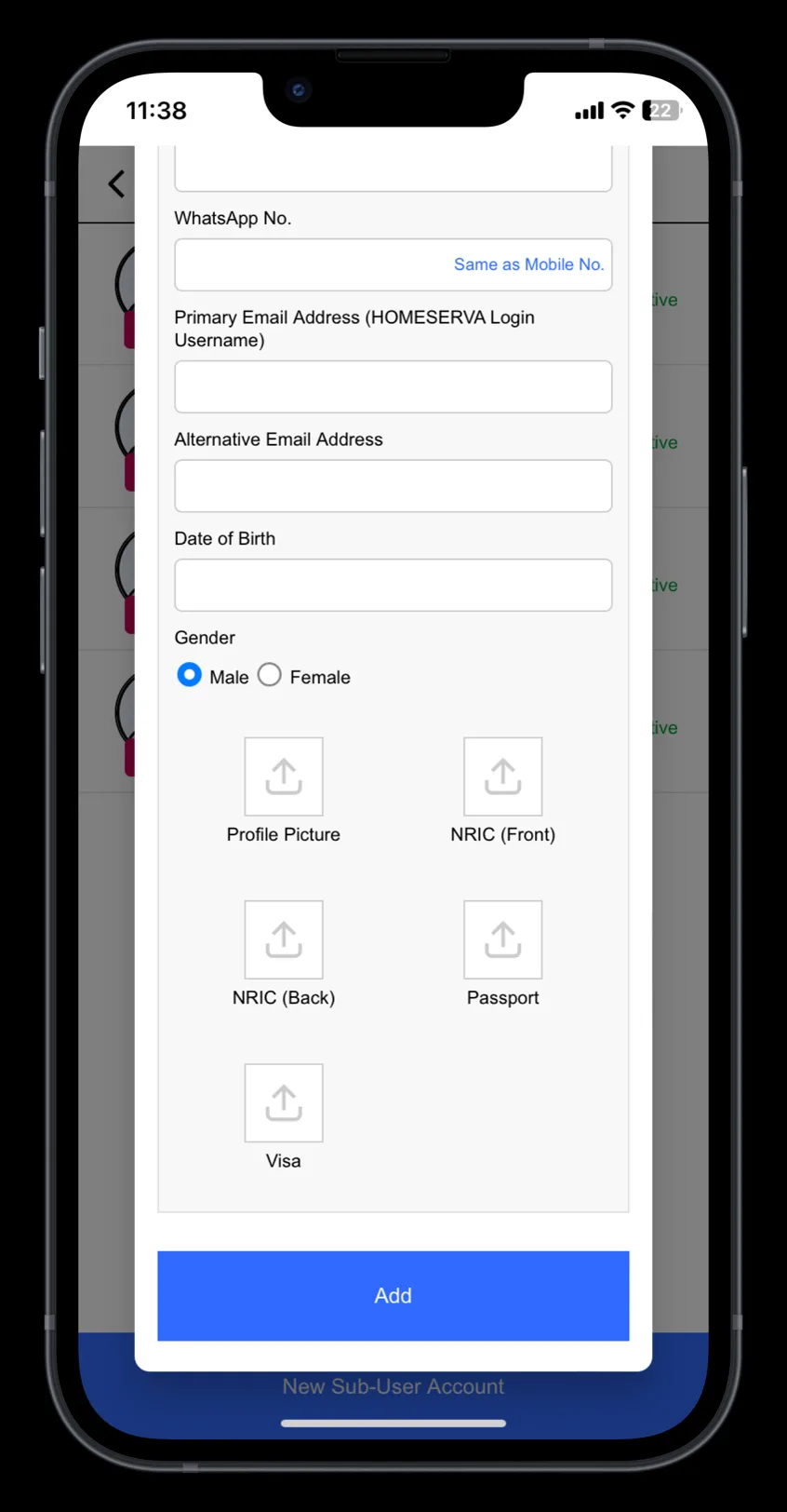Step 2: Fill In Sub Accounts Details
