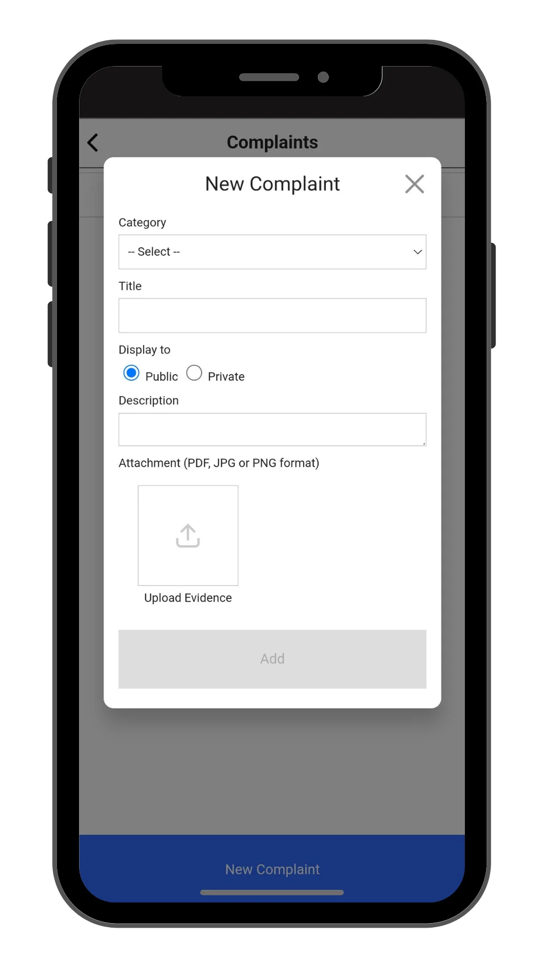 Step 3: Fill in Complaint details