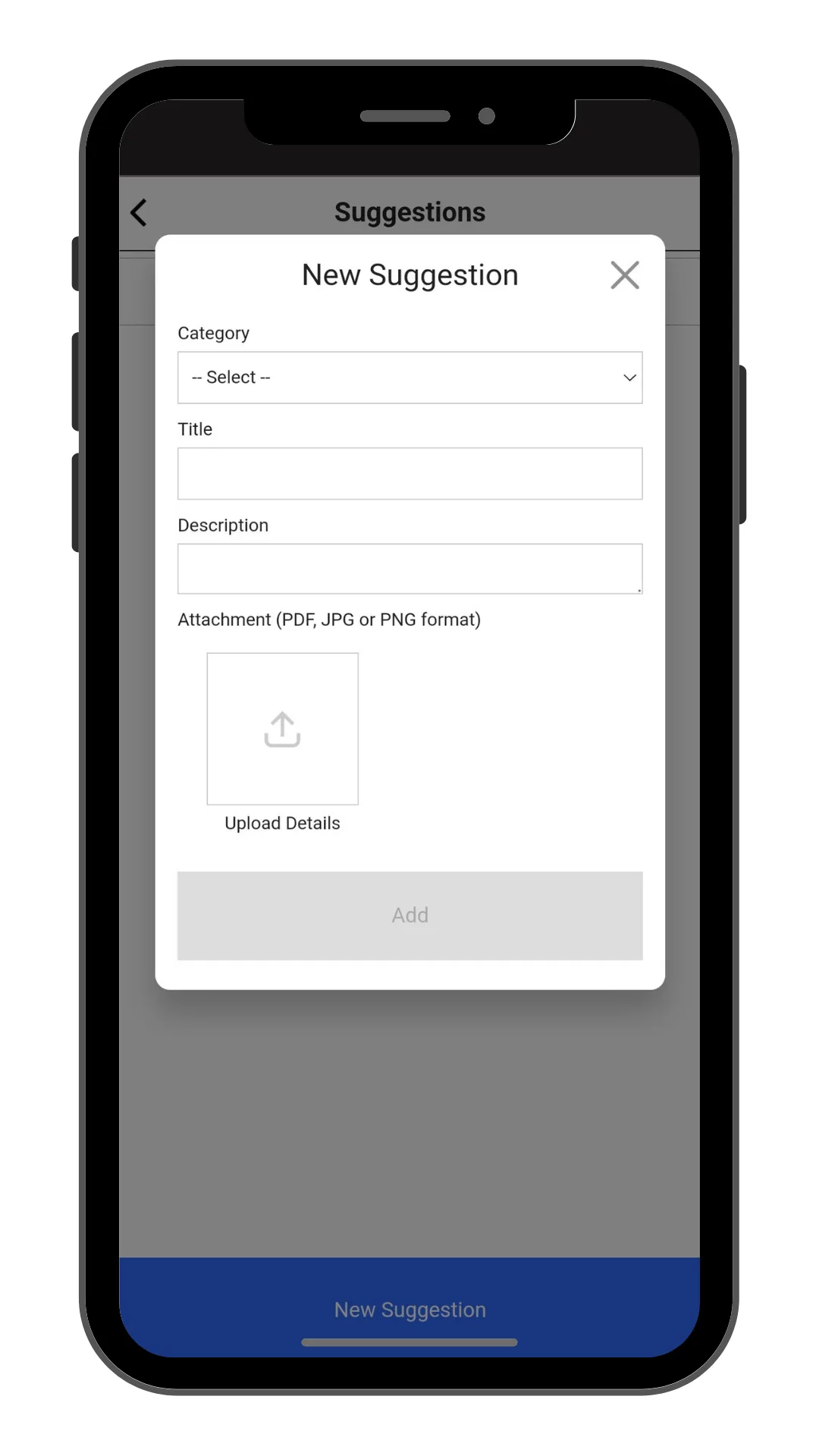 Step 3: Fil in Suggestion details