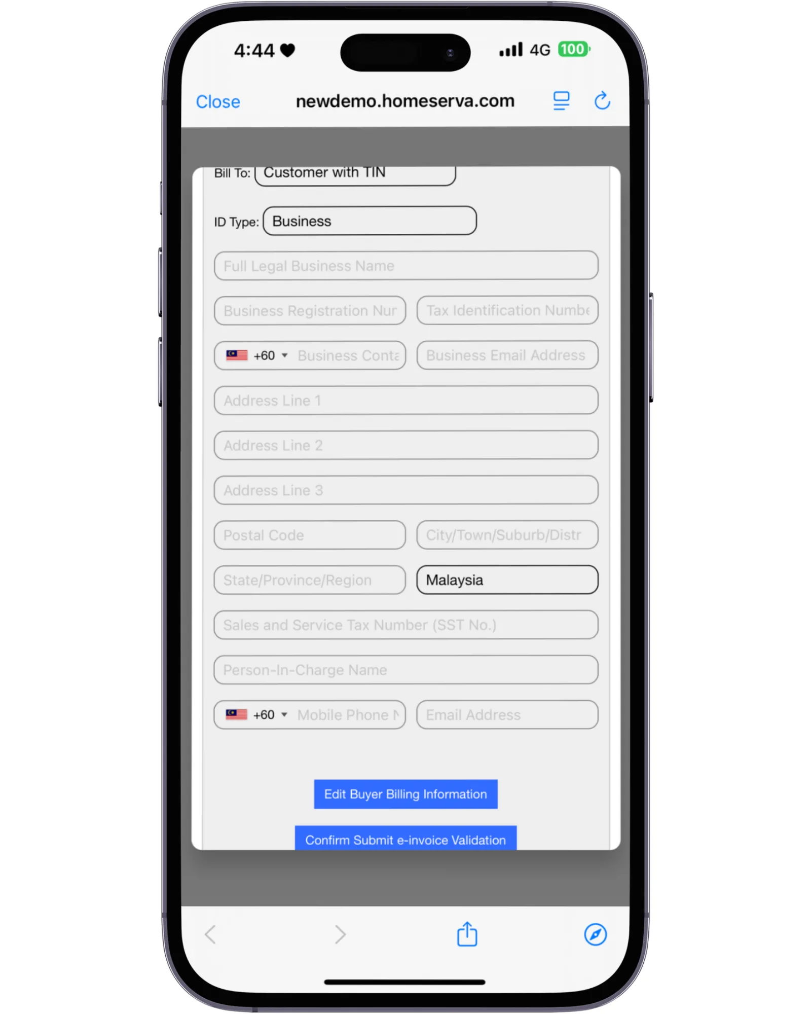 5.2 Customer Validate E-Invoice