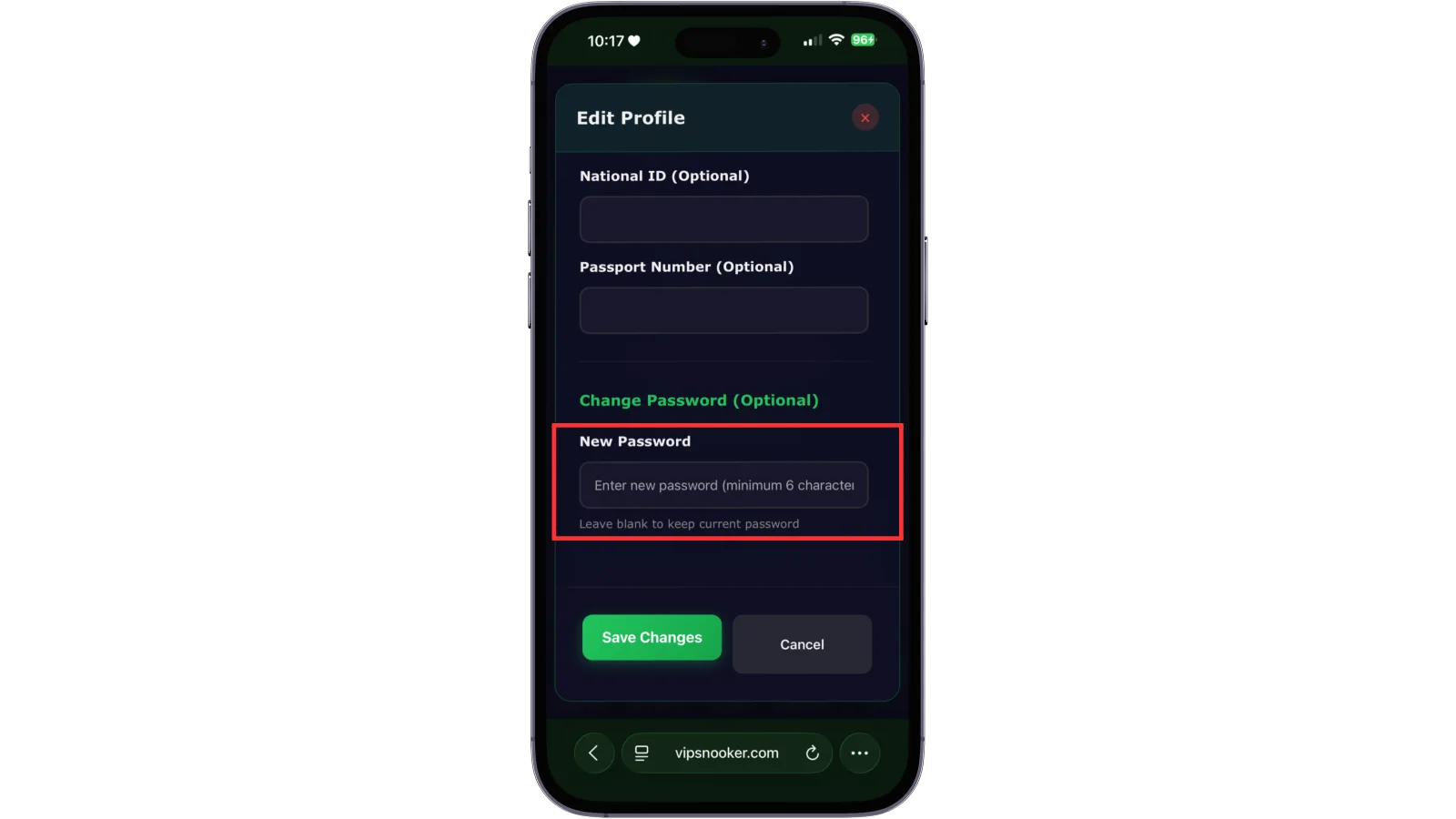 17.3 How to Edit Profile or Change Password