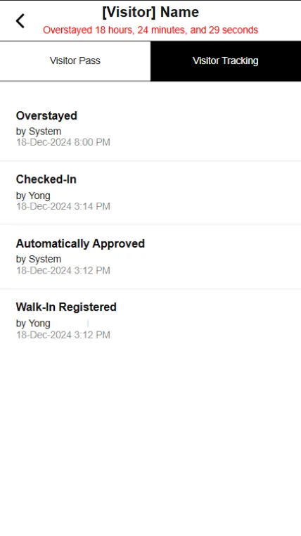 3. Visitor Management : Guard portal